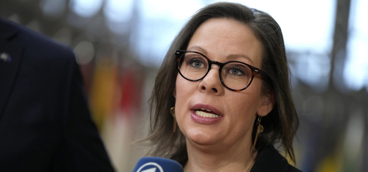Maria Malmer Stenergard, ministra svedese per la Migrazione (Foto: 2023, LaPresse)