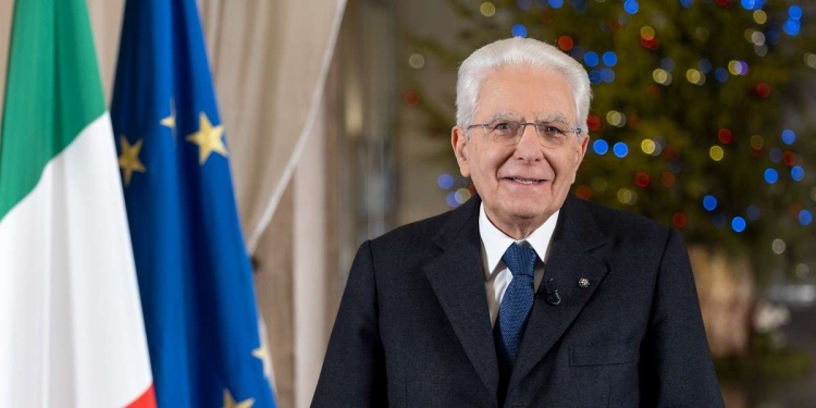 Sergio Mattarella durante il discorso di fine anno 2023 (foto Quirinale.it)