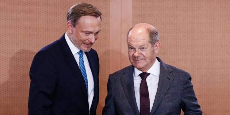 Christian Lindner e Olaf Scholz (Ansa)