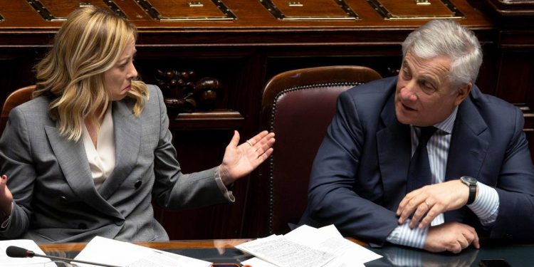 Meloni e Tajani in Parlamento