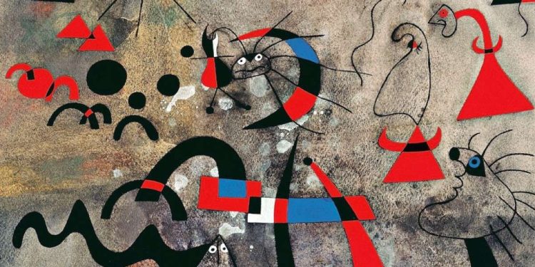 Joan Miró, La scala della fuga (1940, particolare)