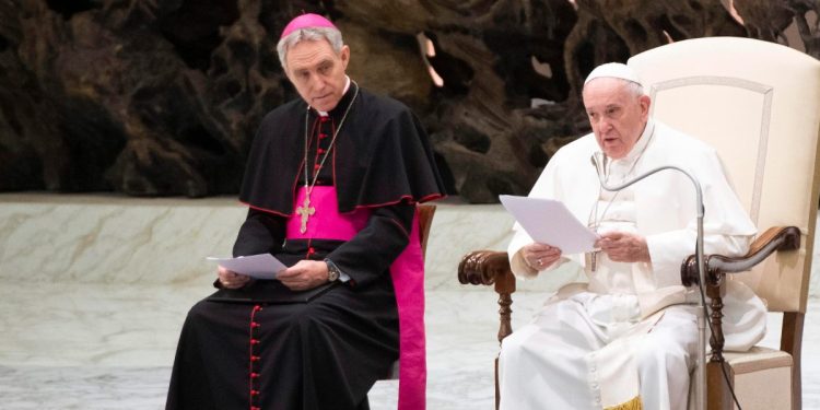 Padre Georg con Papa Francesco