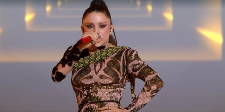 Angelina Mango a Sanremo 2024, screenshot tv