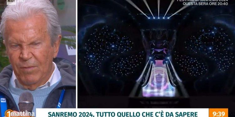 Lo scenografo di Sanremo 2024 a Uno Mattina