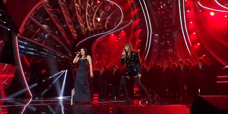 Annalisa e La Rappresentante di Lista a Sanremo 2024 (screen da TV)