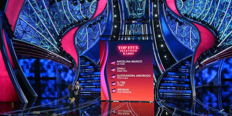 La top 5 della tera serata del Festival di Sanremo 2024