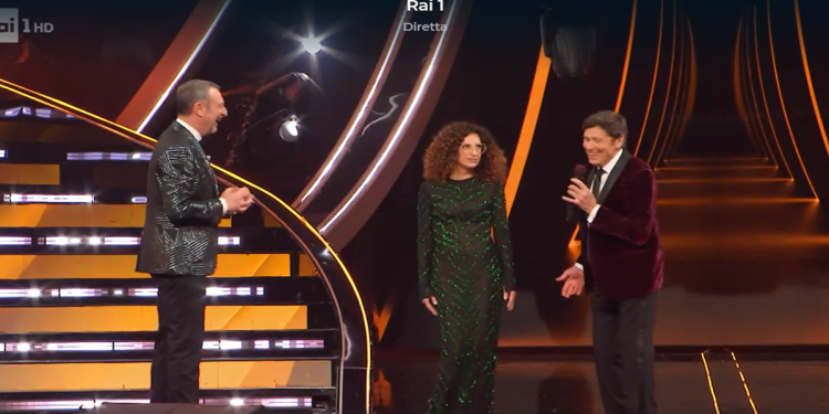 Teresa Mannino a Sanremo 2024 (screen da TV)