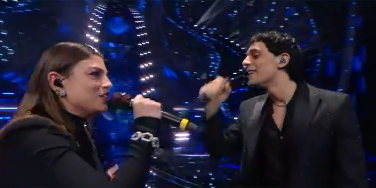 Emma e Bresh a Sanremo 2024 screenshot tv