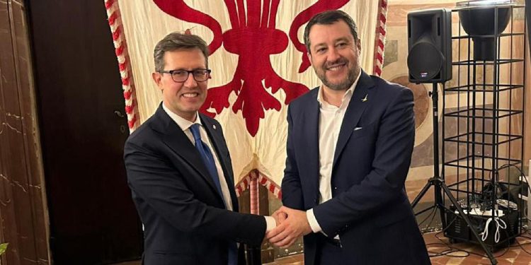 Dario Nardella e Matteo Salvini (Foto: Ansa)