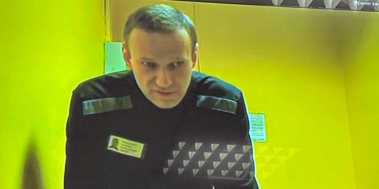 Aleksej Navalny in carcere (Ansa)