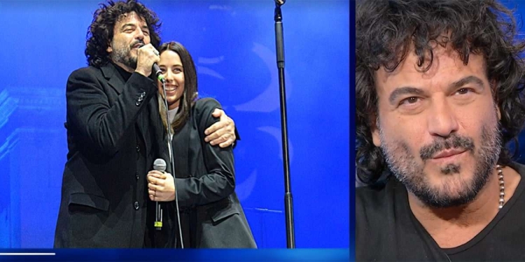 Francesco Renga e figlia Jolanda a Domenica In screenshot tv 2024