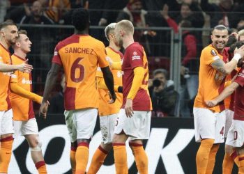 Il Galatasaray esulta (Foto ANSA)