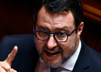 Matteo Salvini, vicepremier al question time del Senato (Ansa 2024, Riccardo Antimiani)