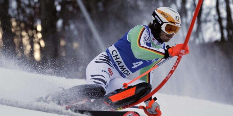 Diretta slalom Palisades Tahoe, CdM sci: Linus Strasser (Foto ANSA)