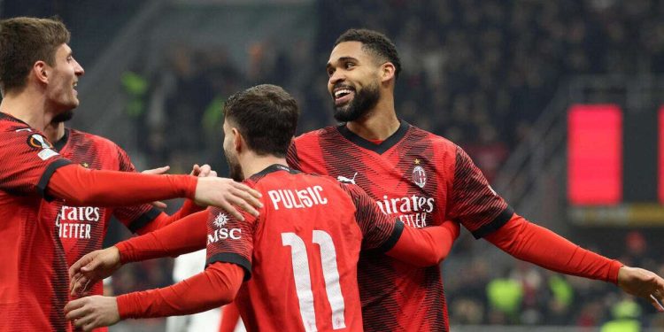 Il Milan esulta in Europa League (Foto ANSA)