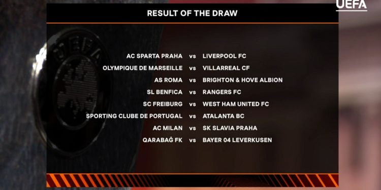 ottavi Europa League