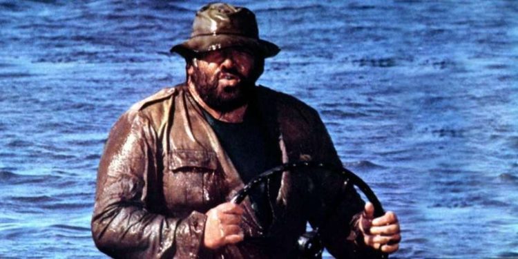 Bud Spencer in una scena del film in prima serata su Rete 4 (Foto Web)