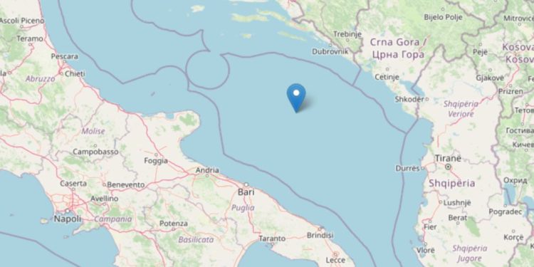 Terremoto nel mar Adriatico, INGV