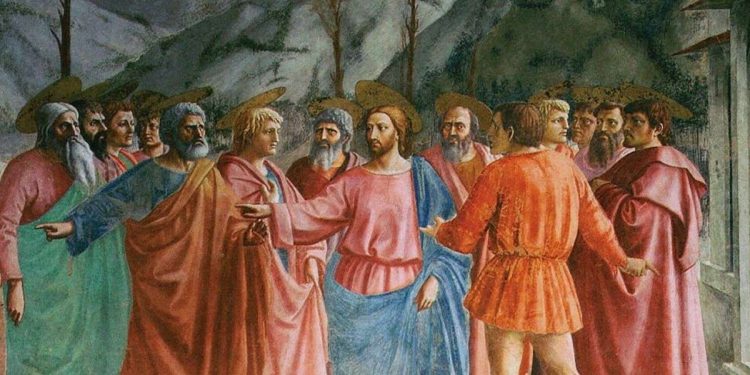 Masaccio, Il pagamento del tributo (1425, particolare)