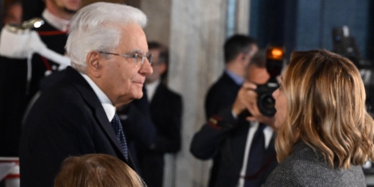 Meloni con Mattarella