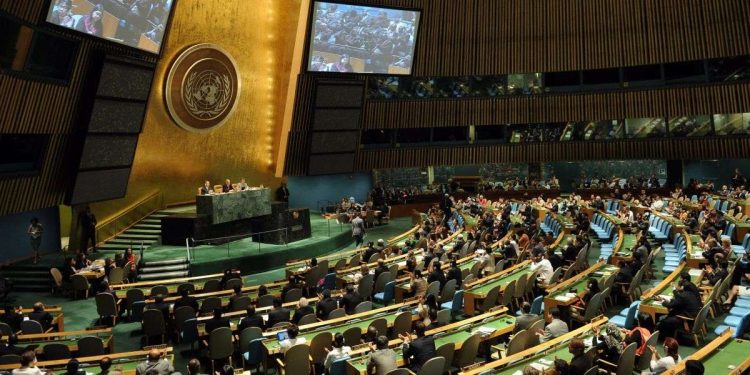 L'Assemblea generale dell'ONU (Ansa)