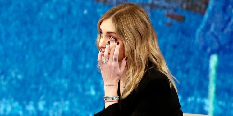 Chiara Ferragni ospite di Fabio Fazio (Ansa)