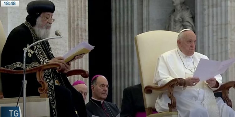 Papa Tawadros II e Papa Francesco