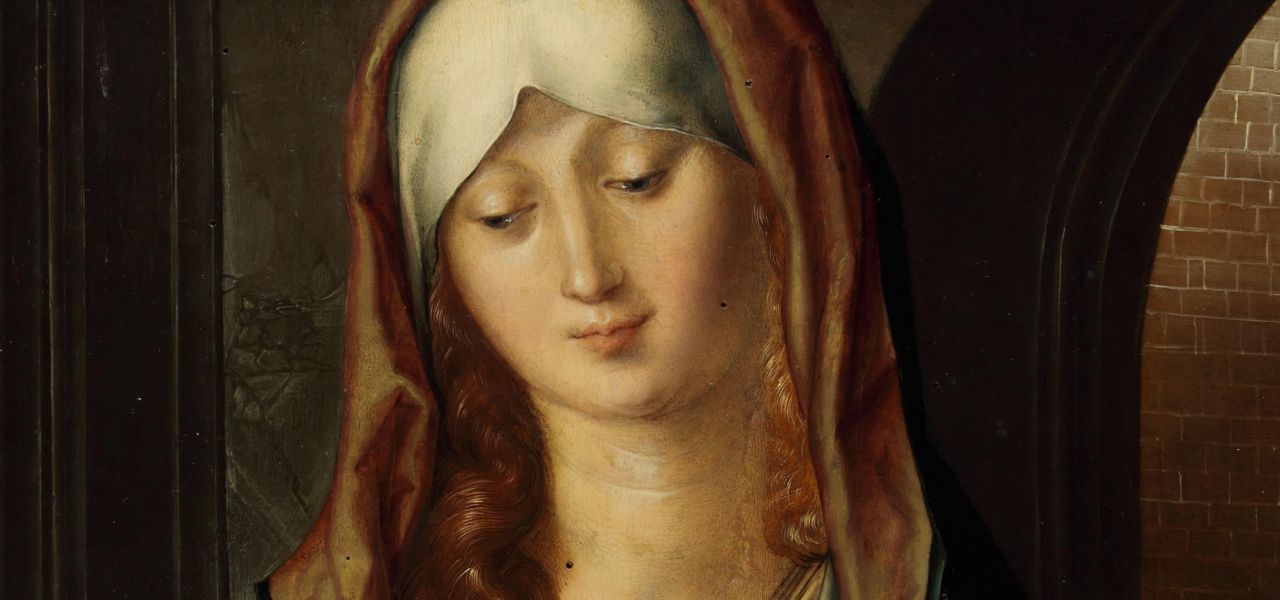 Albrecht Dürer, Madonna del Patrocinio o di Bagnacavallo (1495, particolare)