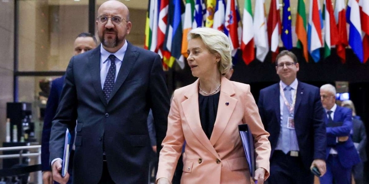 Charles Michel e Ursula von der Leyen (Ansa)