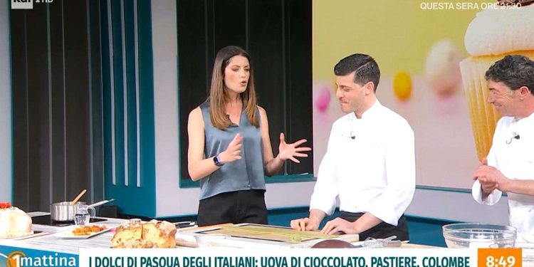 La colomba e la cassata a Uno Mattina