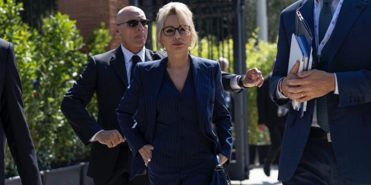 Marina Berlusconi al termine dell'assemblea di Confindustria 2023, Roma (Foto: ANSA/MASSIMO PERCOSSI)