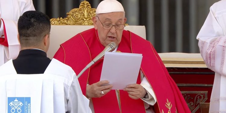 Papa Francesco, messa Domenica Palme