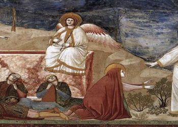 Giotto, Basilica di San Francesco: l'incontro di Maria Maddalena col Risorto e con l'Angelo il mattino di Pasqua (Foto Web)