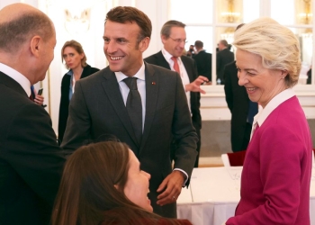 Macron, Scholz e Von der Leyen