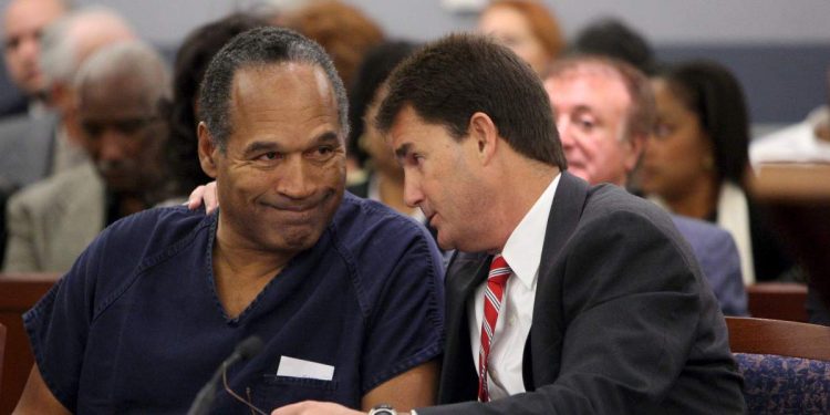 O.J. Simpson a processo, nel 2008 (Ansa)