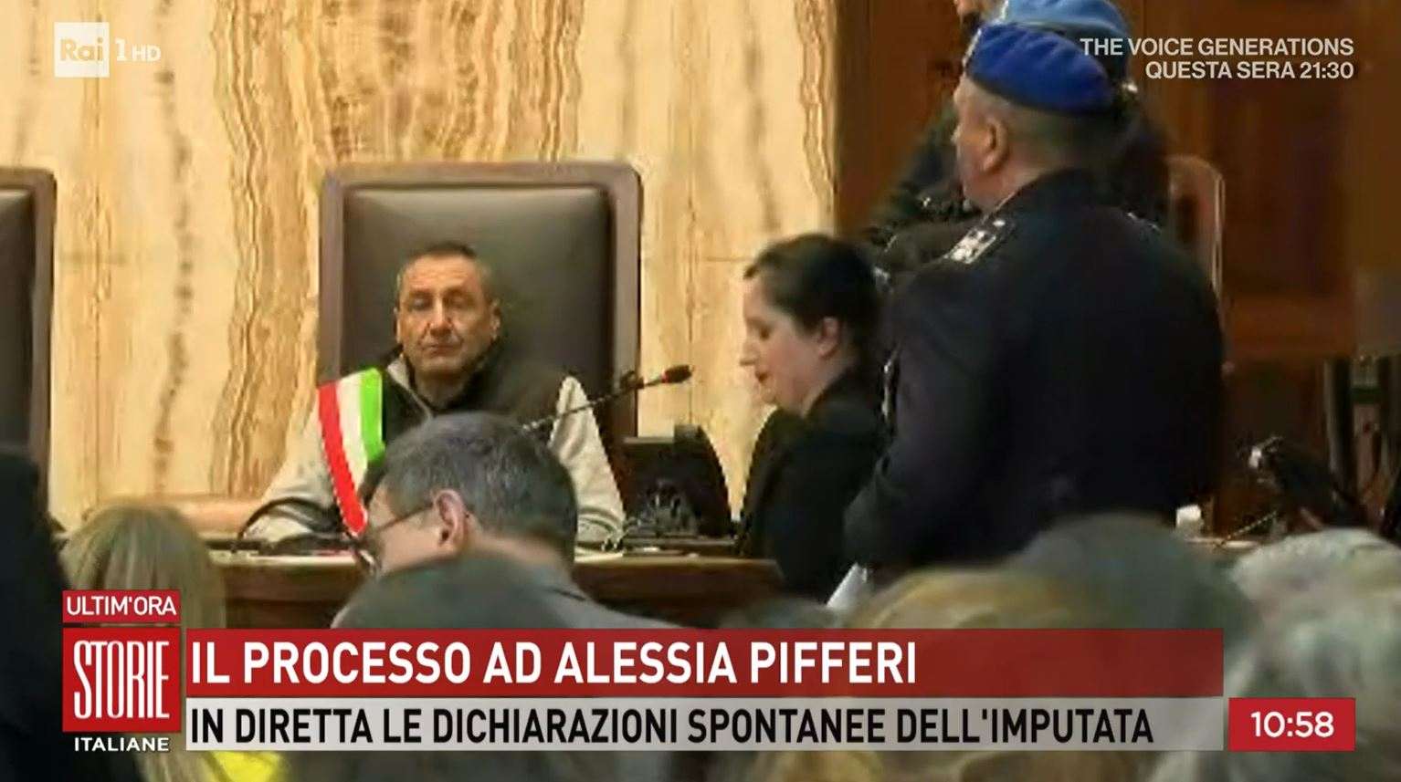 Alessia Pifferi durante l'udienza di oggi (Storie Italiane)