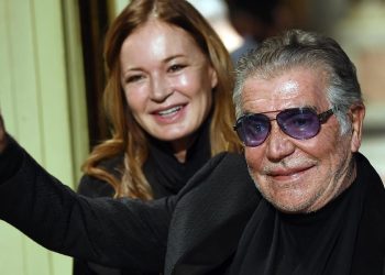 Roberto Cavalli e l'ex moglie Eva Duringer (Foto 2015 ANSA/DANIEL DAL ZENNARO)