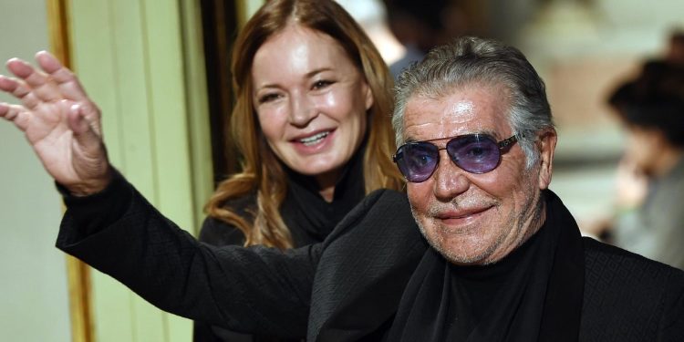 Roberto Cavalli e l'ex moglie Eva Duringer (Foto 2015 ANSA/DANIEL DAL ZENNARO)