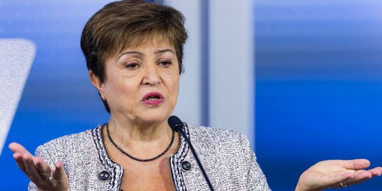 Kristalina Georgieva, direttrice generale del Fondo Monetario Internazionale (Foto 2024 Ansa EPA/JIM LO SCALZO)