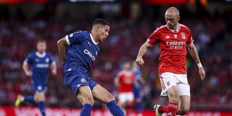 Video Marsiglia Benfica, ritorno quarti Europa League (Foto ANSA)