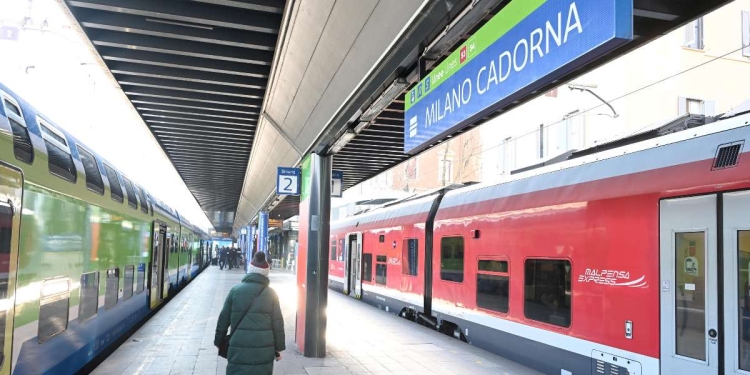 La stazione Cadorna a Milano (Foto: 24 gennaio 2024 ANSA/DANIEL DAL ZENNARO)