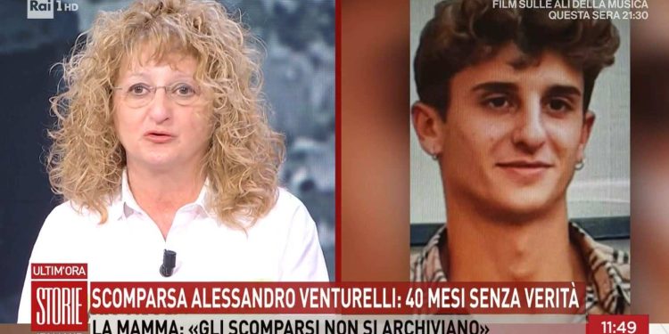 Scomparsa Alessandro Venturelli, la mamma a Storie Italiane