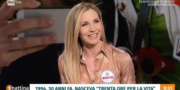 Lorella Cuccarini a Uno Mattina