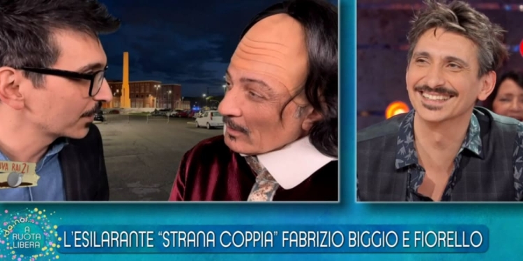 Fabrizio Biggio e Fiorello a Da noi a ruota libera 2024