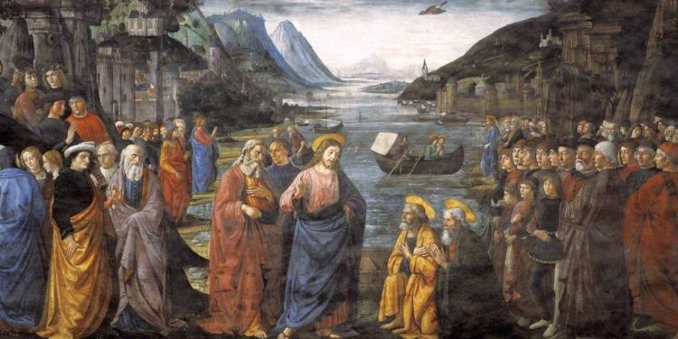 La vocazione dei primi apostoli di Domenico Ghirlandaio