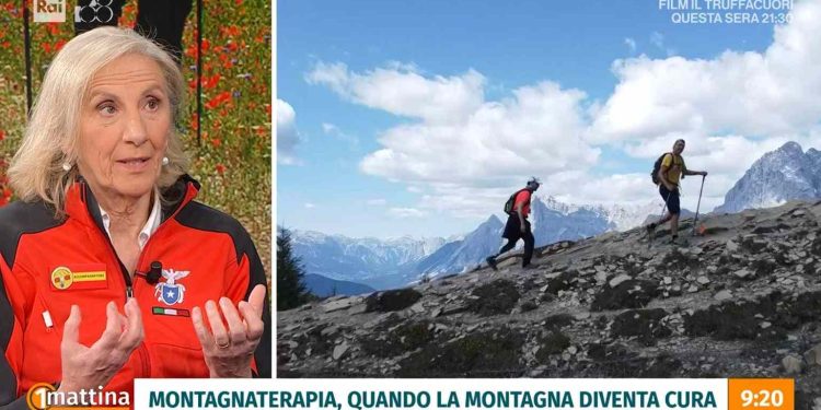 Si parla di montagnaterapia a Uno Mattina