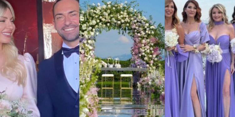 Manila Nazzaro e Stefano Oradei matrimonio foto web (DivaeDonna)