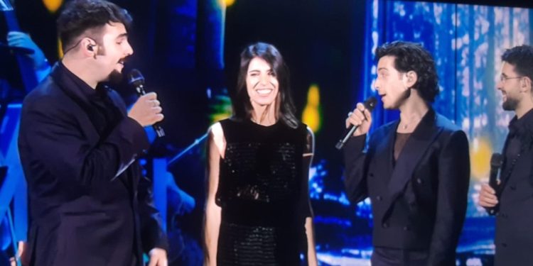 Giorgia con Il Volo. (Foto: Web)