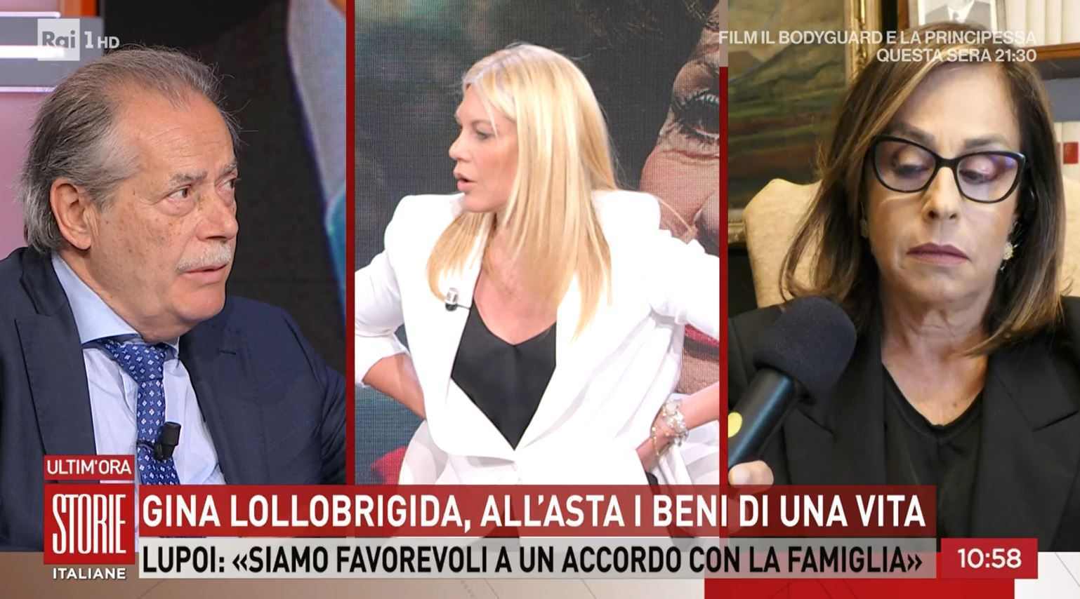 Il caso di Gina Lollobrigida a Storie Italiane