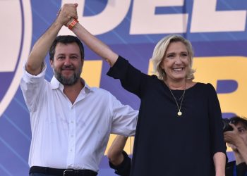 Salvini e Le Pen a Pontida